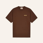 T-shirt in cotone color moka con stampa 'ENTJPN 1975 Tokyo'