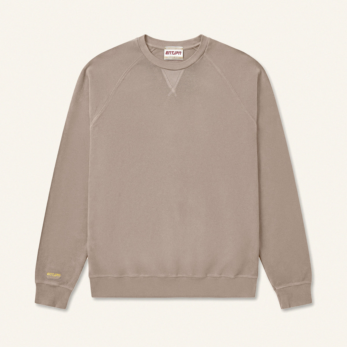 Sand-Coloured Cotton Sweatshirt with 'ENTJPN 1975 Tokyo' Print
