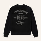 Felpa in cotone color antracite con stampa 'ENTJPN 1975 Tokyo'