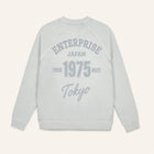Felpa in cotone color ghiaccio con stampa 'ENTJPN 1975 Tokyo'