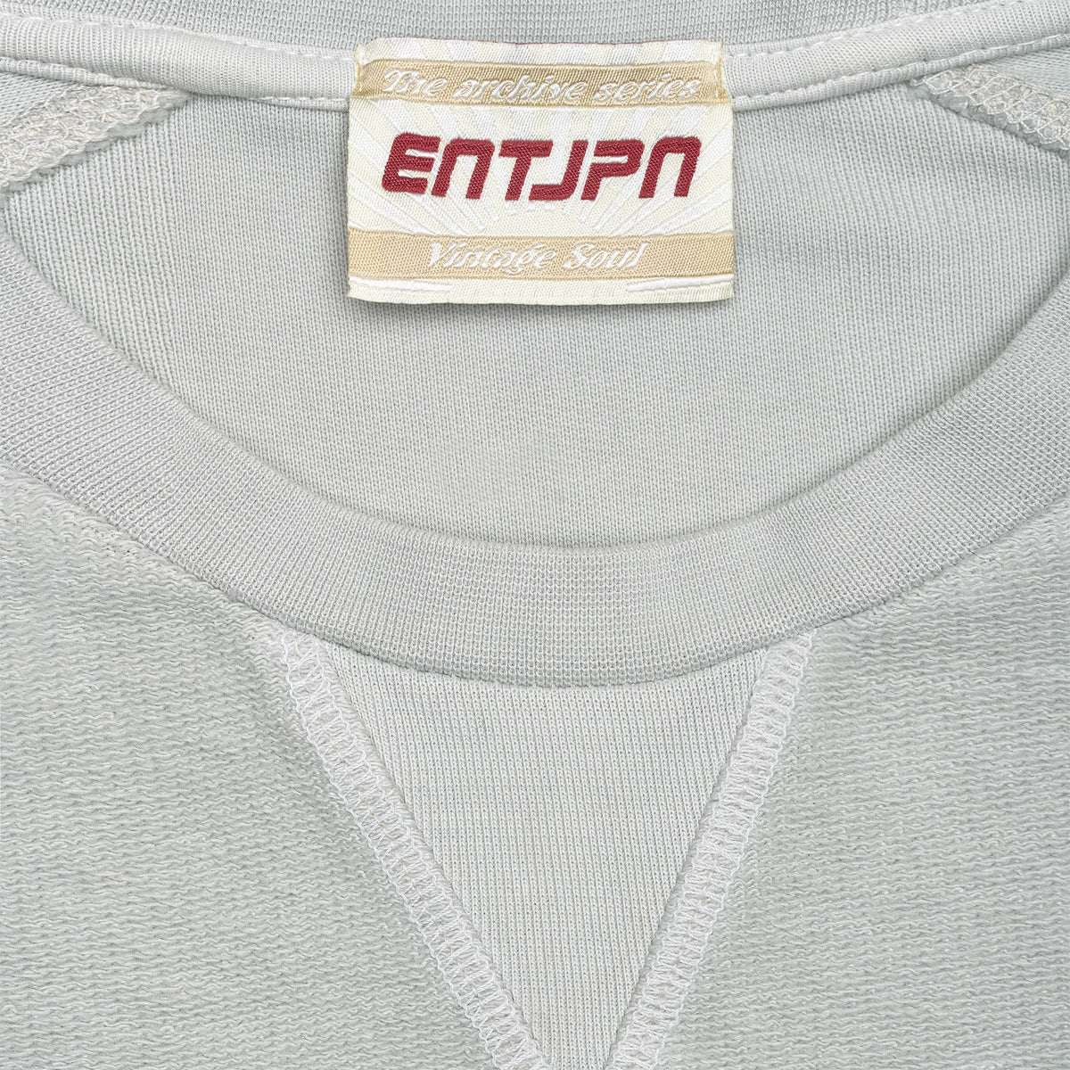 Felpa in cotone color ghiaccio con stampa 'ENTJPN 1975 Tokyo'