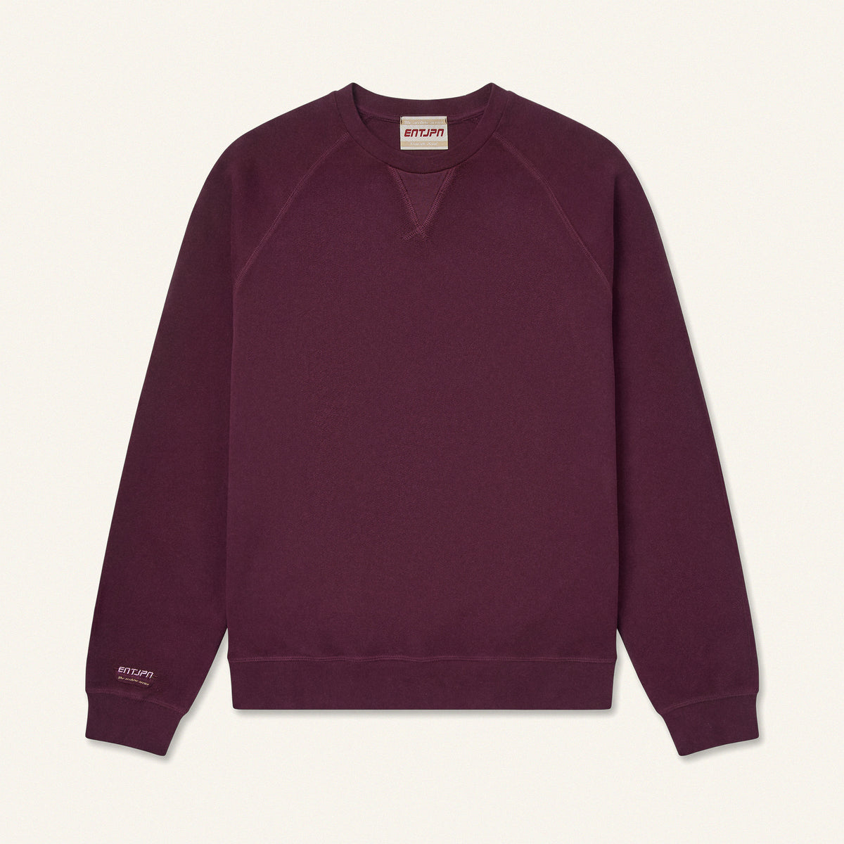 Felpa in cotone color malva con stampa 'ENTJPN 1975 Tokyo'