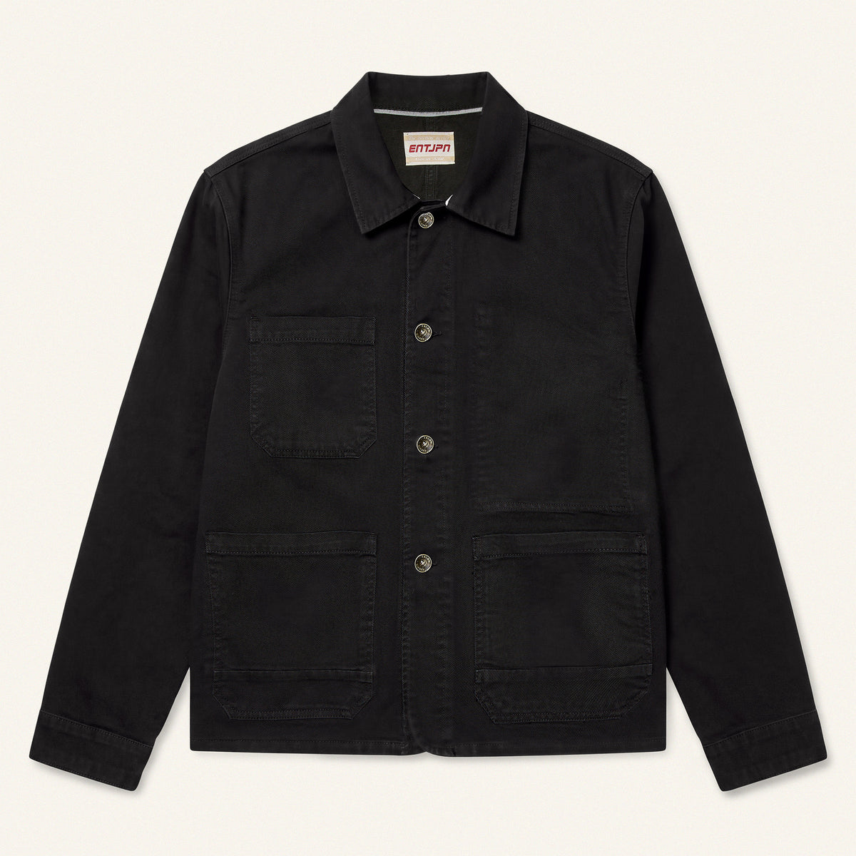 Field Jacket Workwear in twill di cotone nera