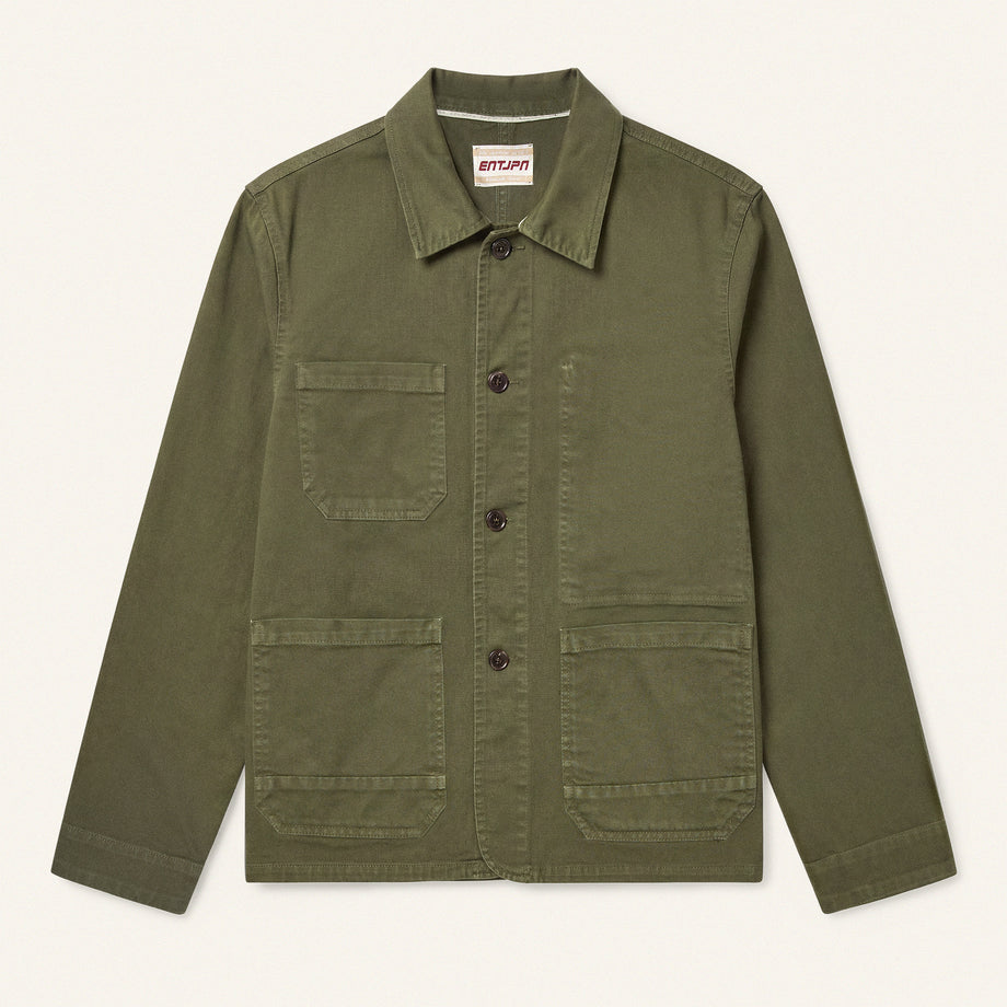 Military Green Cotton Twill Field Jacket Workwear image