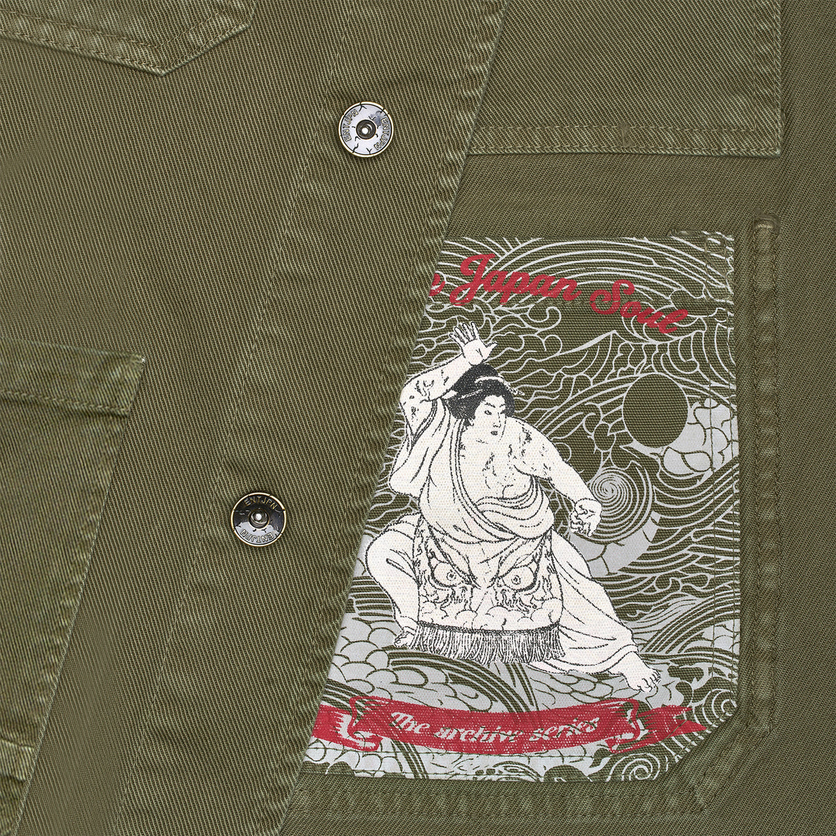 Field Jacket Workwear in twill di cotone military