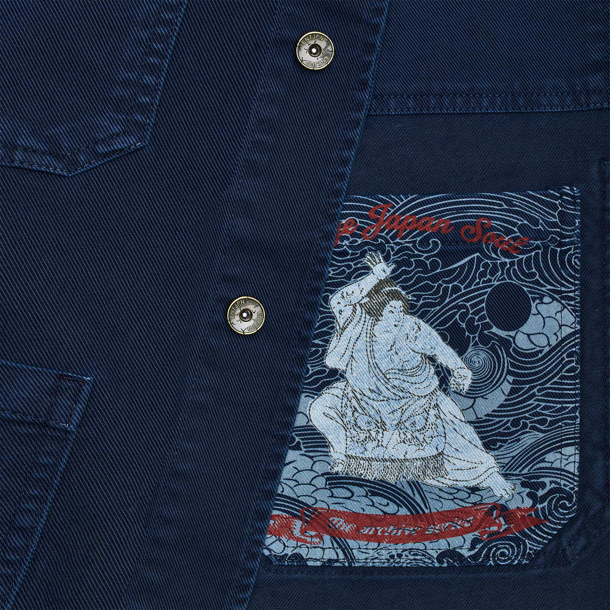 Field Jacket Workwear in twill di cotone indaco
