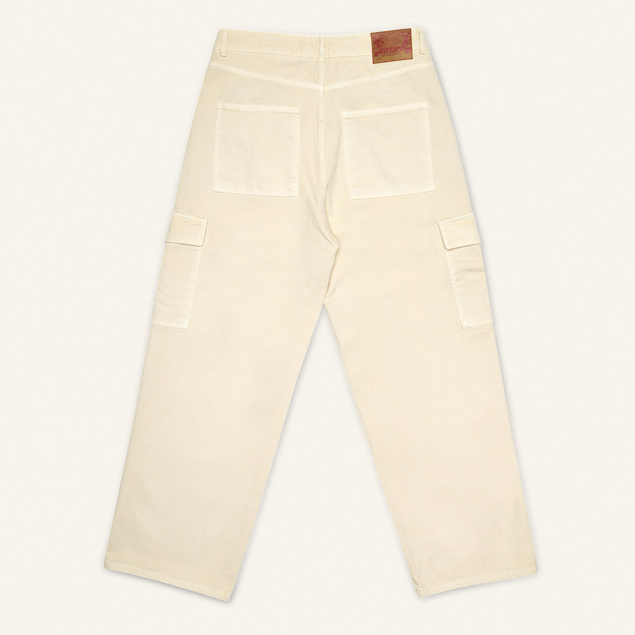 Sand-Coloured Cotton Twill Cargo Pant Workwear