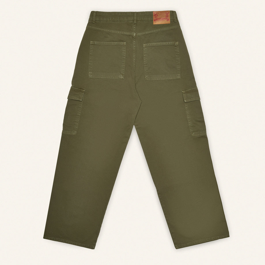 Military-Coloured Cotton Twill Cargo Pant Workwear